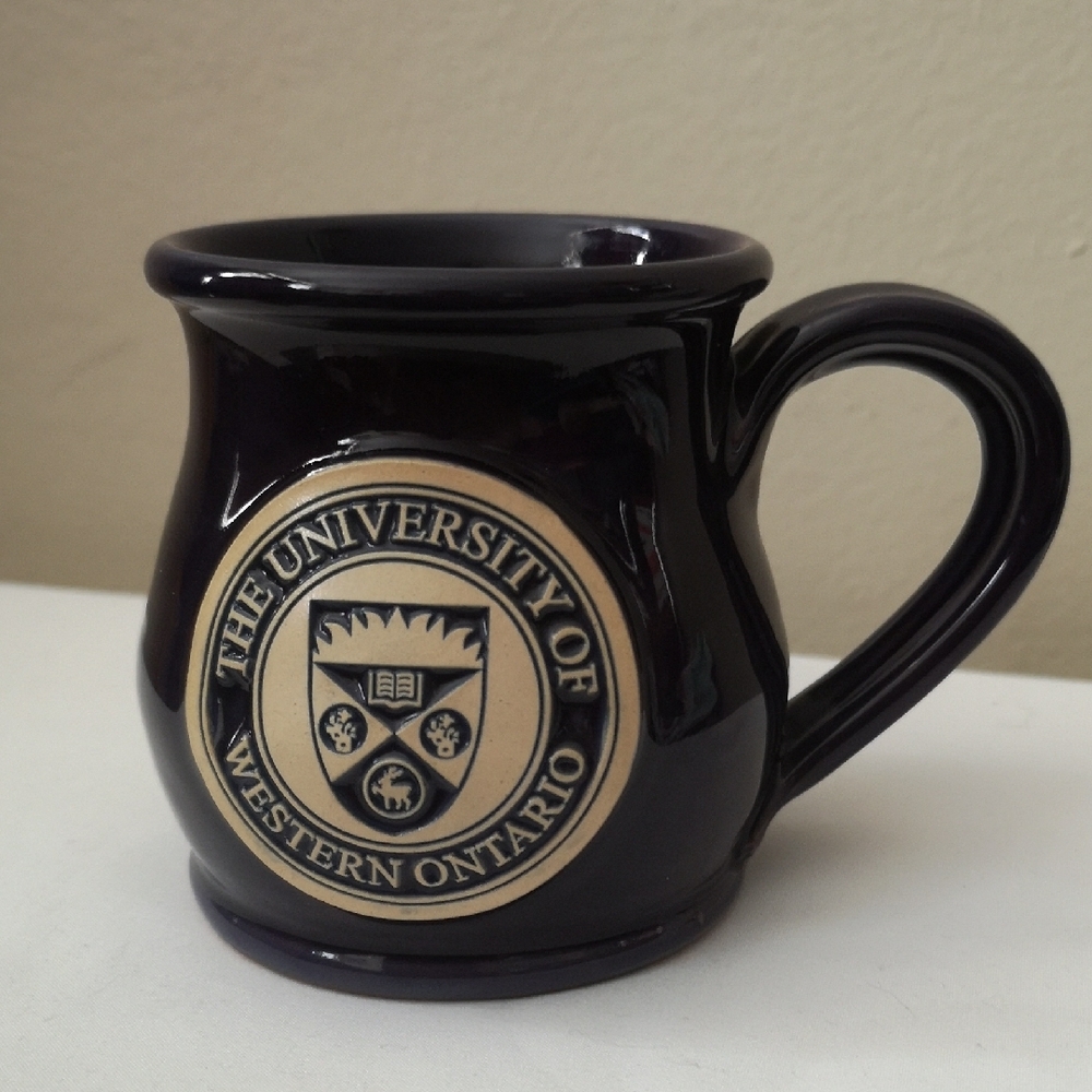 Original Name University of Western Ontario Deep Purple Mug Deneen Pottery